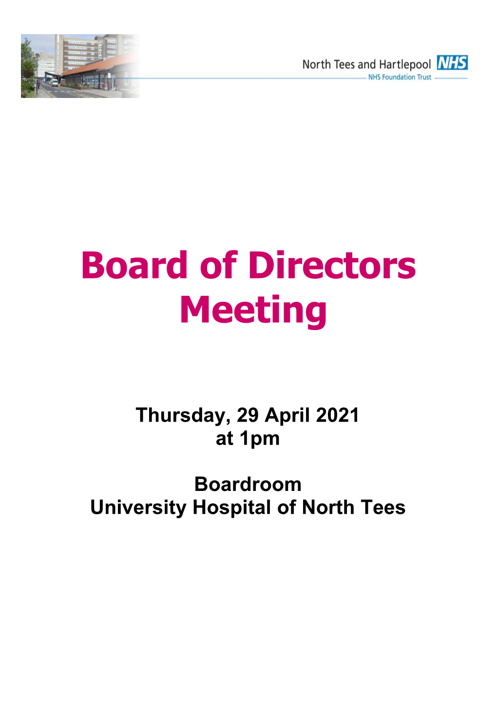 Board of Directors Meeting