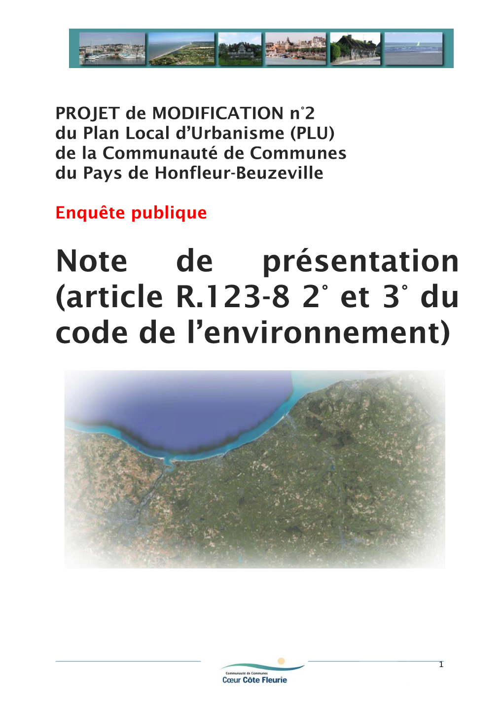 Note De Présentation (Article R.123-8 2° Et 3° Du Code De L'environnement)