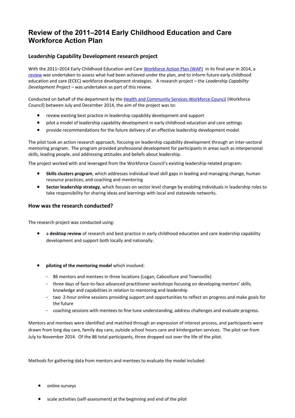 Leadership Capability Development Research Project