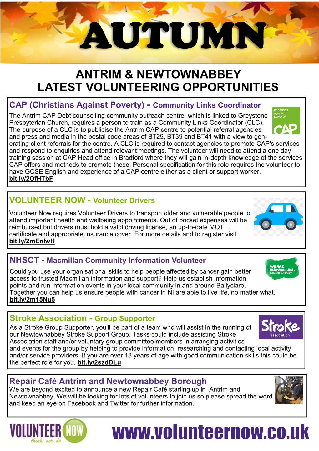 Antrim & Newtownabbey Latest Volunteering