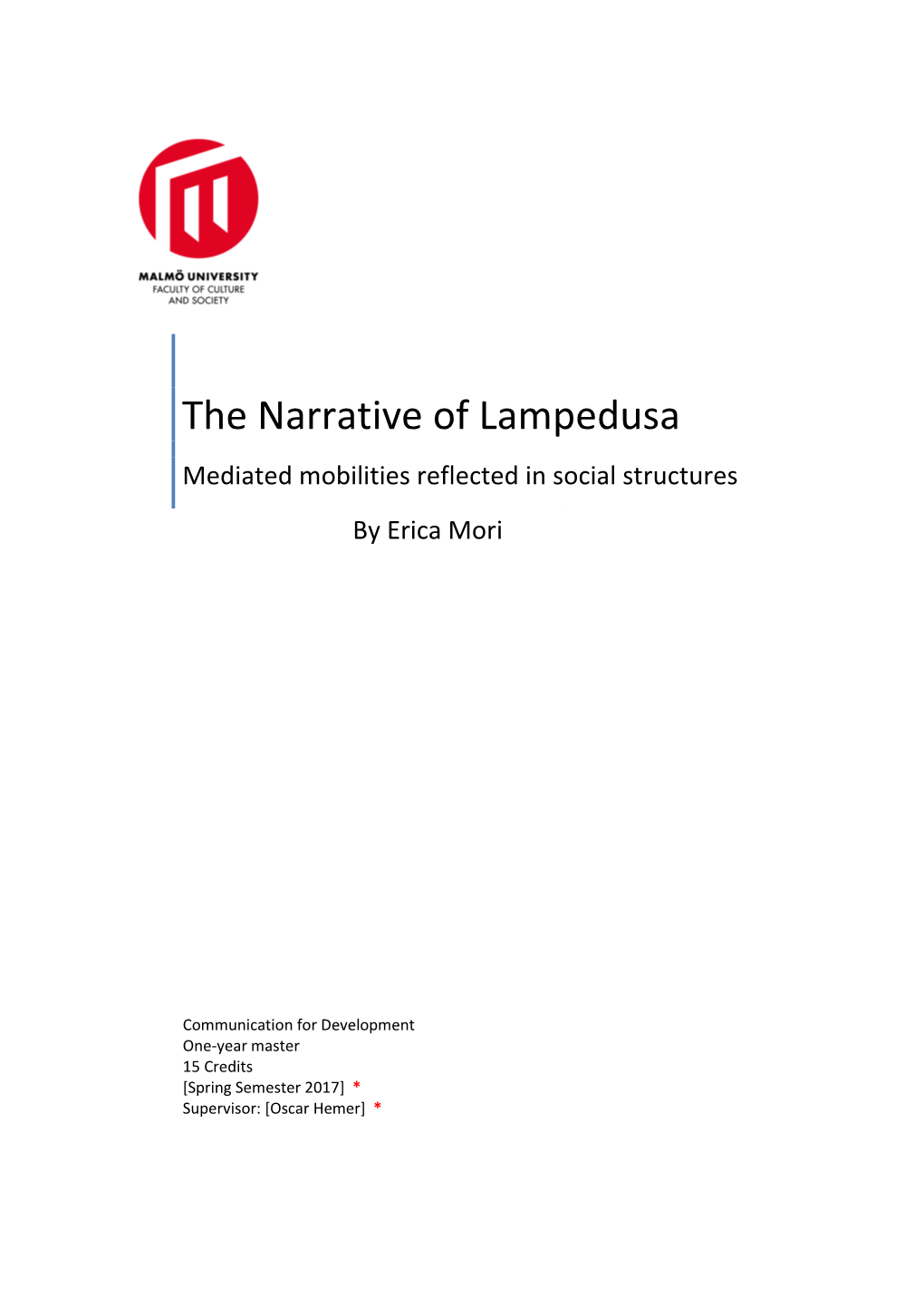 The Narrative of Lampedusa