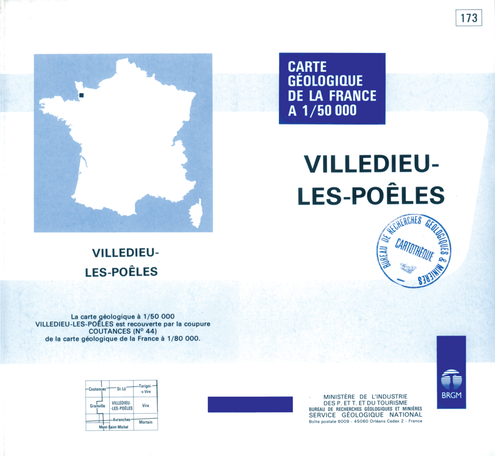Notice Explicative De La Feuille Villedieu-Les Poêles a 1/50 000