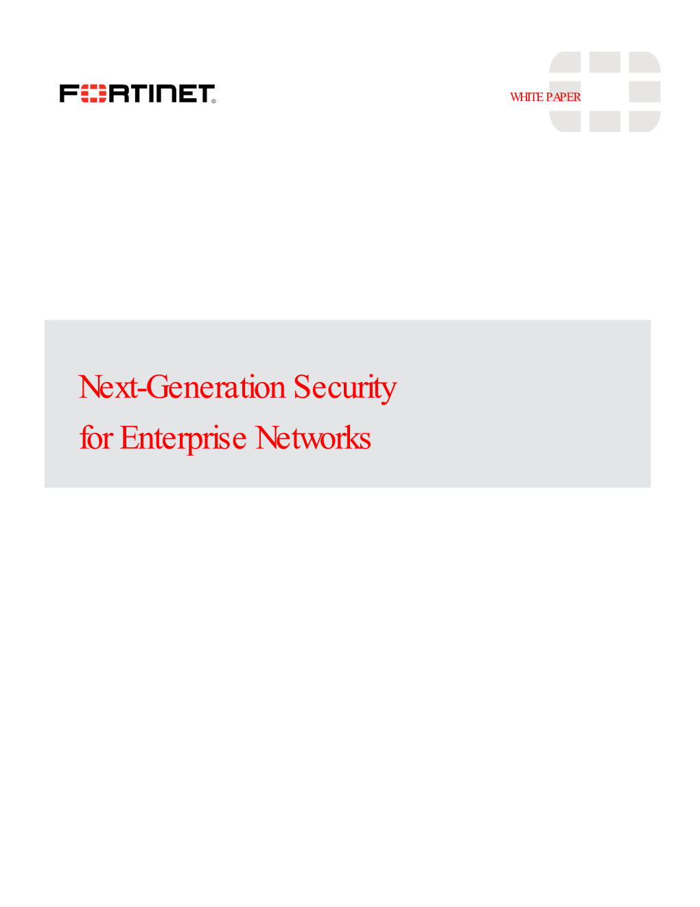 Next-Generation Security for Enterprise Networks