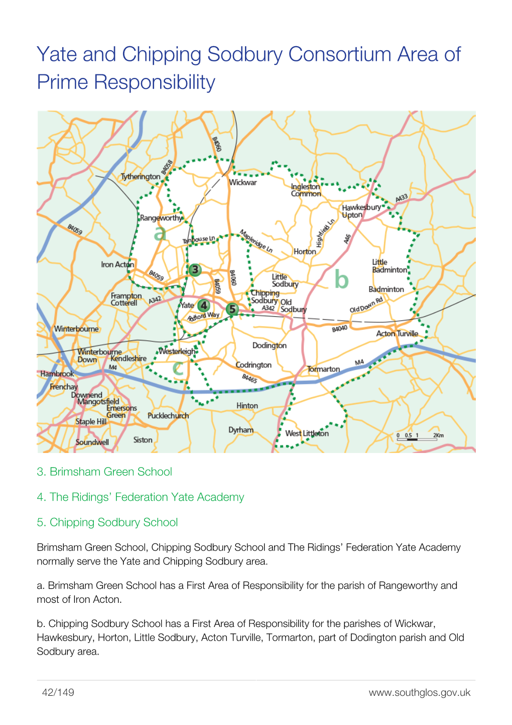 Yate and Chipping Sodbury Consortium Area of Prime Responsibility