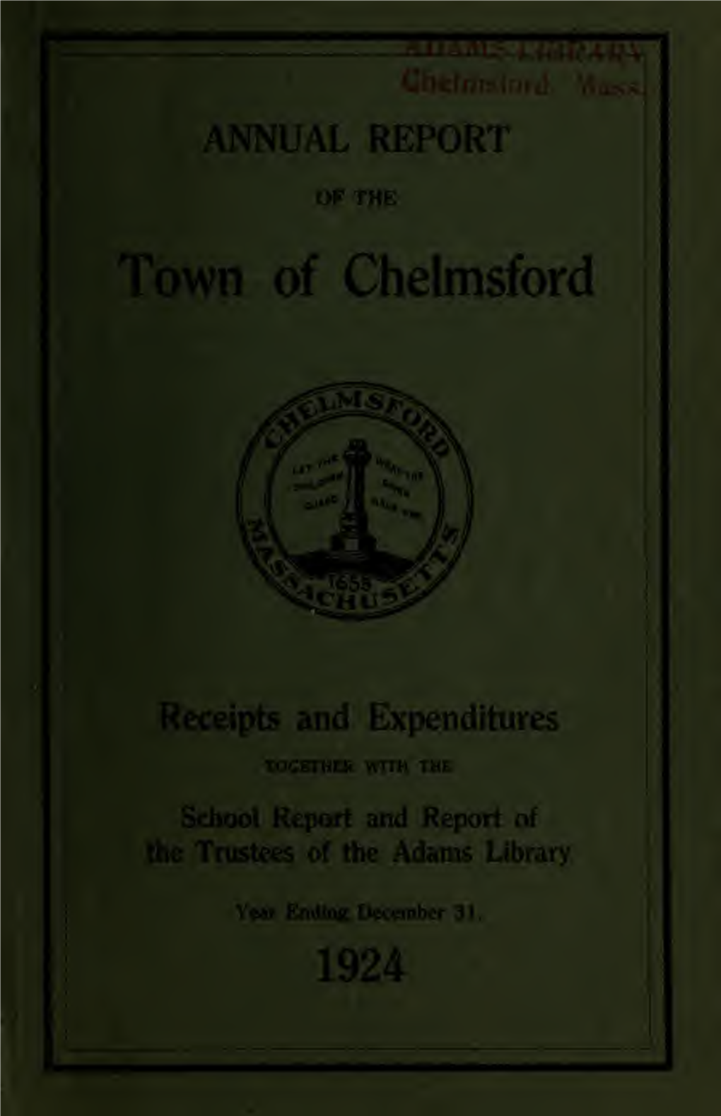 Annual Report of the Town of Chelmsford