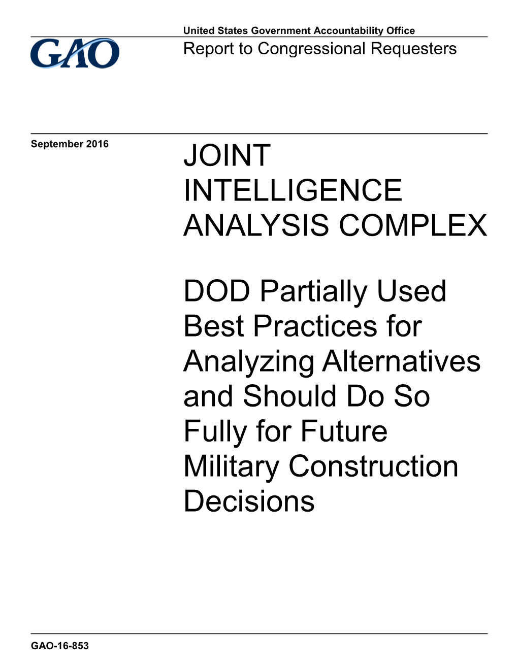Joint Intelligence Analysis Complex