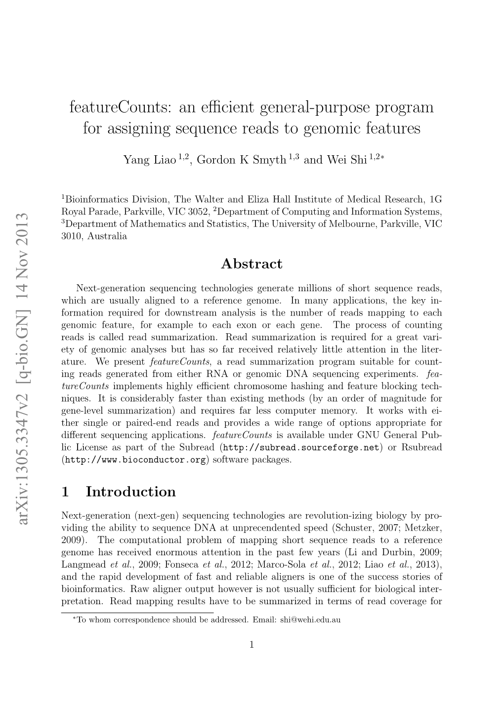 An Efficient General-Purpose Program for Assigning Sequence Reads To