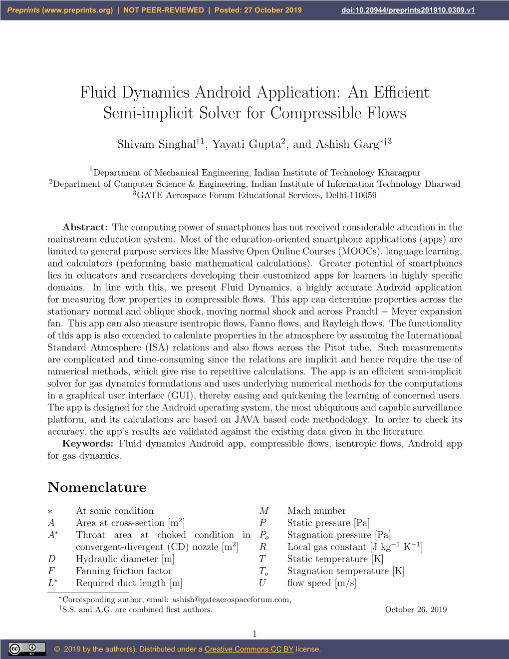 Fluid Dynamics Android Application: an Efficient Semi-Implicit Solver For