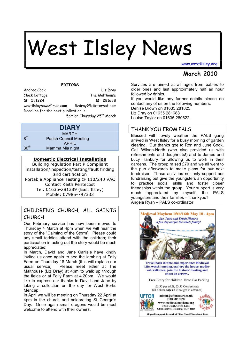 West Ilsley News March 2010