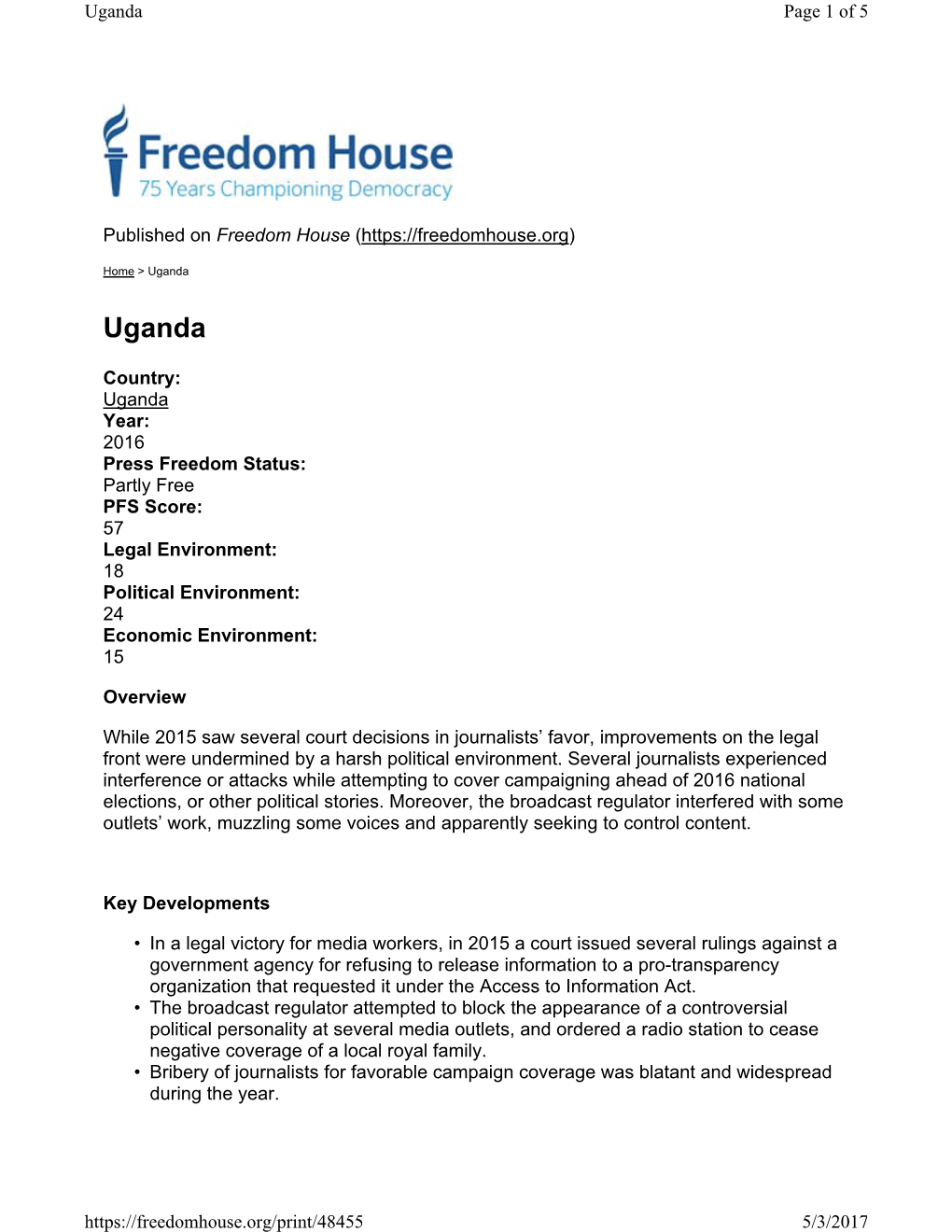 Uganda Page 1 of 5