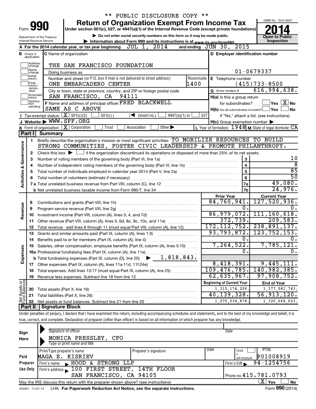 Return of Organization Exempt from Income Tax OMB No