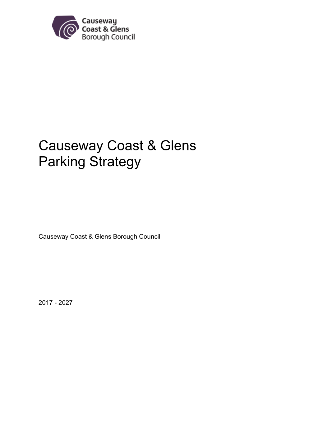 Causeway Coasts & Glens Parking Strategy