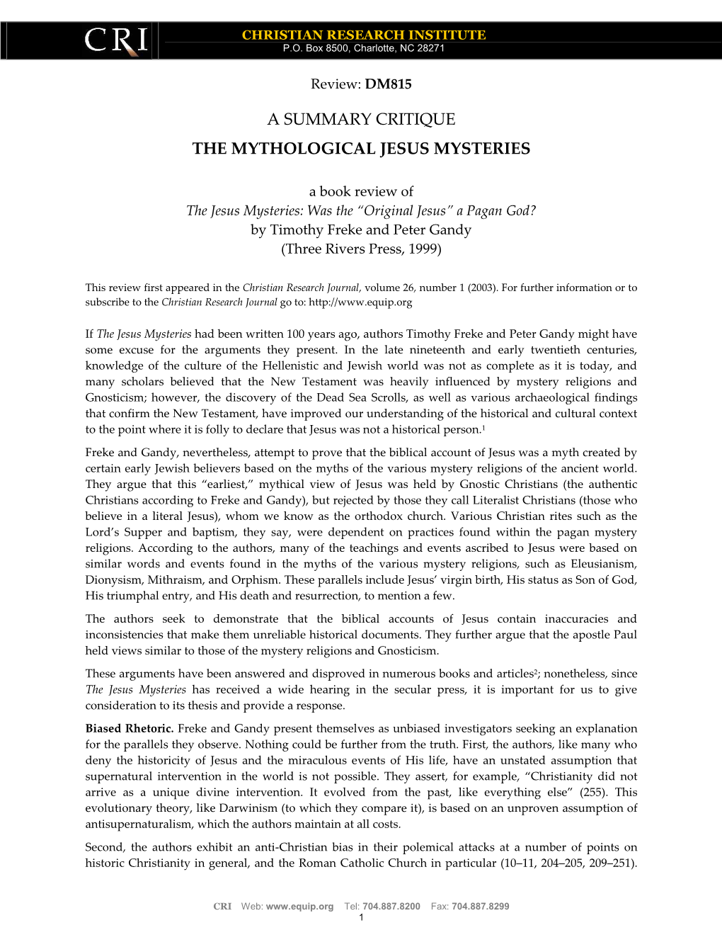 The Mythological Jesus Mysteries