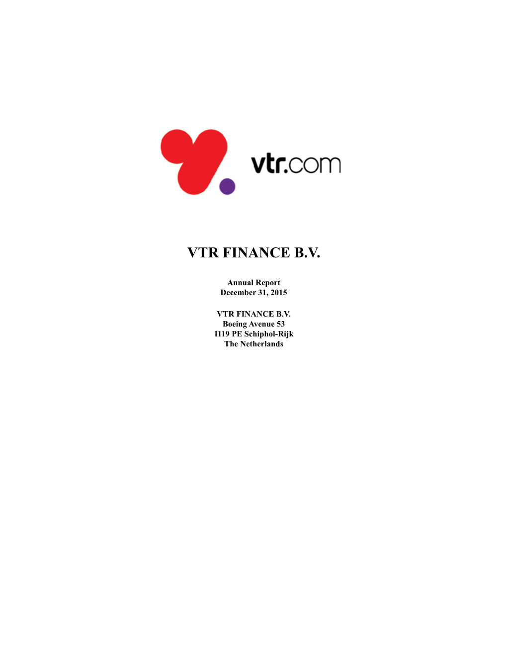 VTR Finance Q4 2015 Bank Report