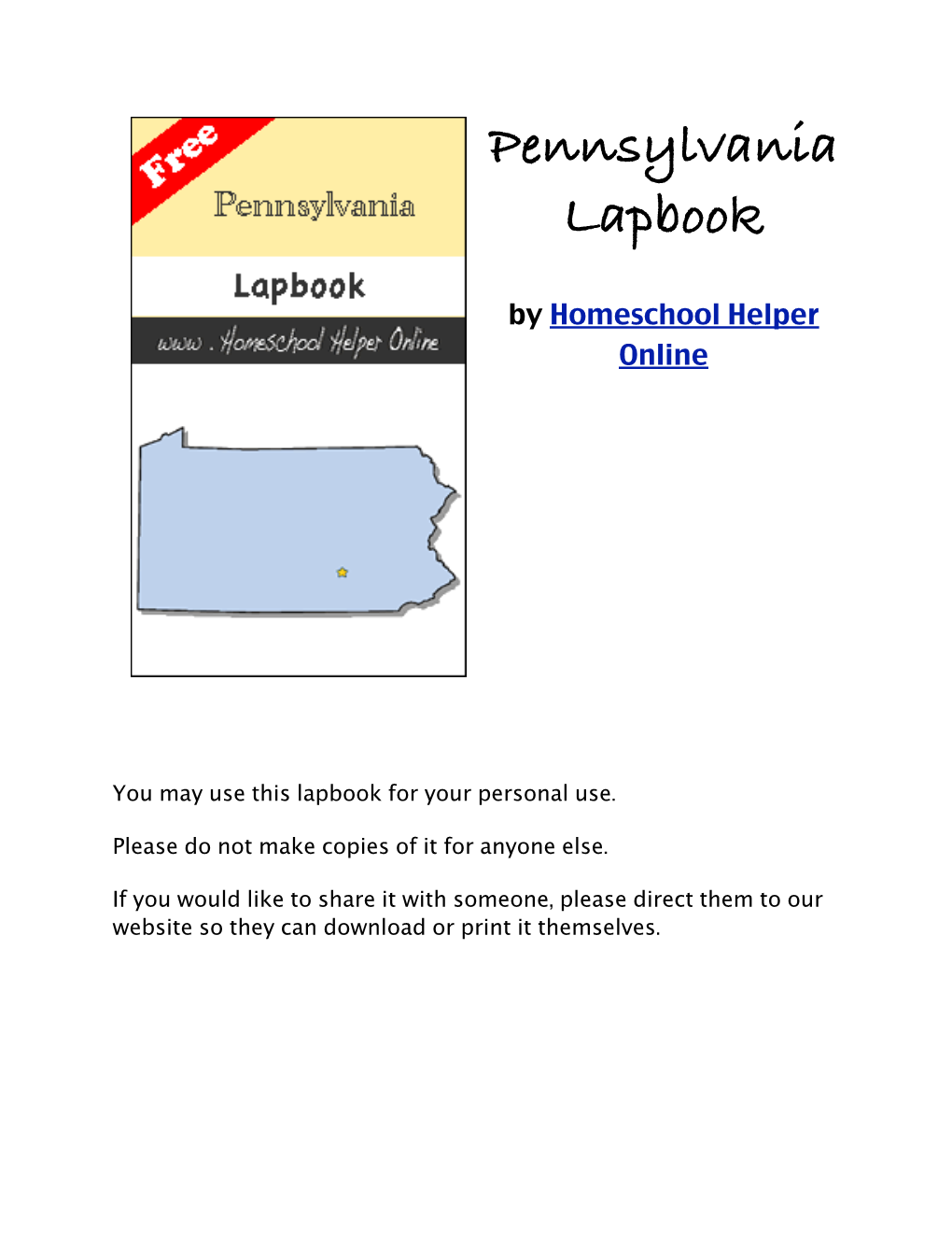 Pennsylvania Lapbook