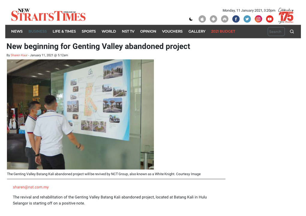 New Beginning for Genting Valley Abandoned Project by Sharen Kaur - January 11, 2021 @ 5:12Am