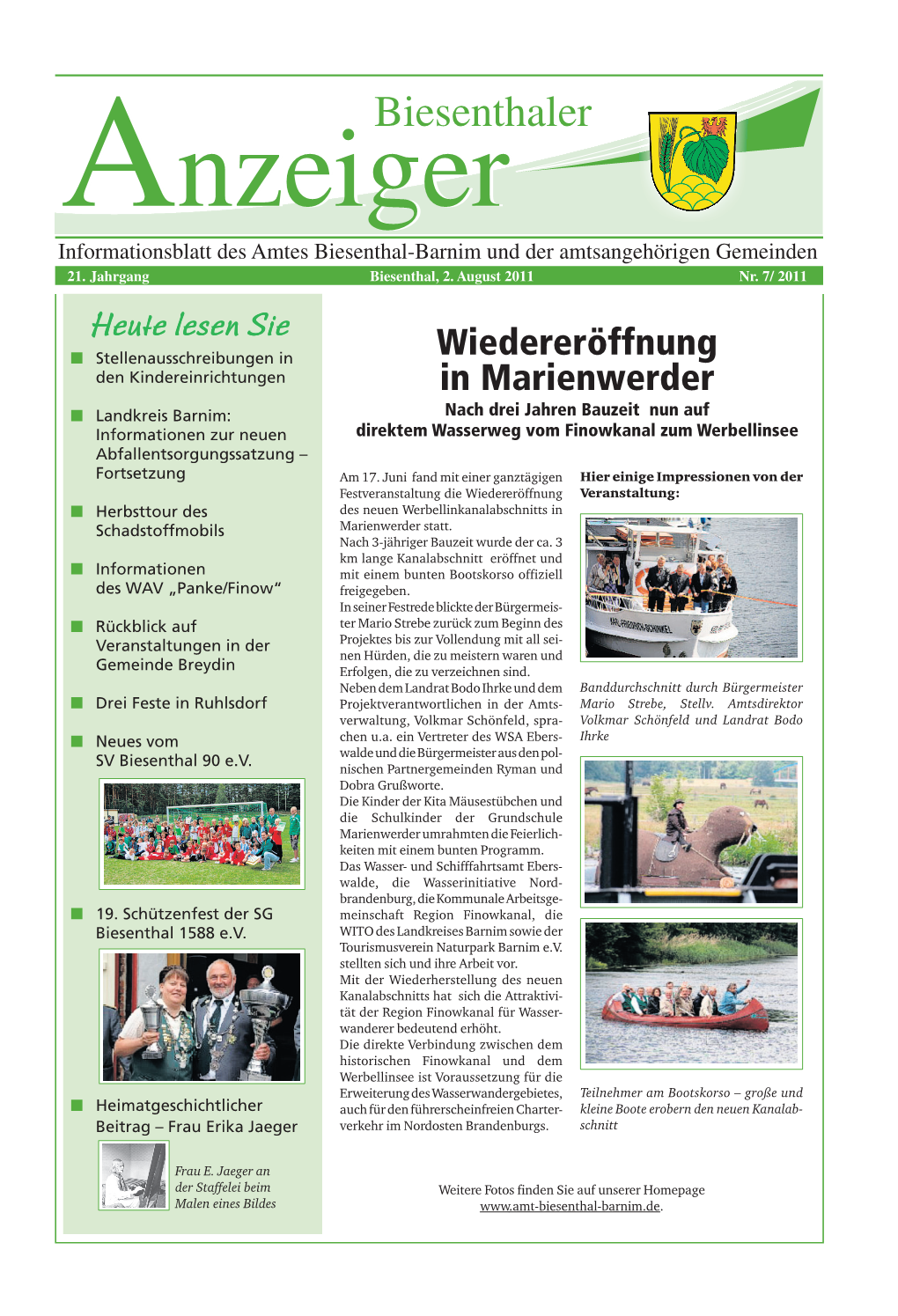 Wiedereröffnung in Marienwerder