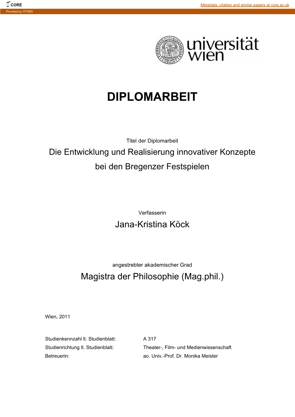 Diplomarbeit