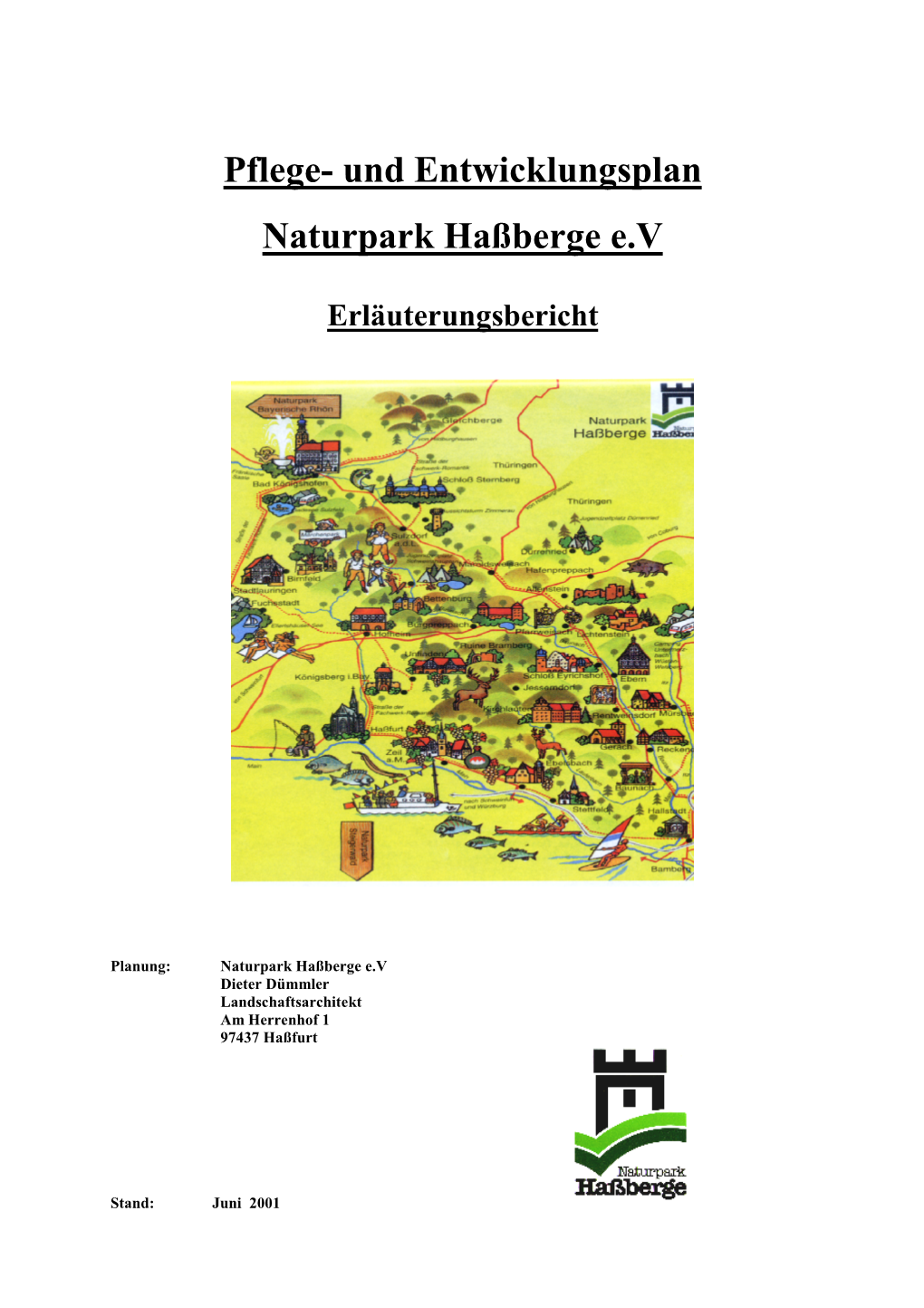 Pflege- Und Entwicklungsplan Naturpark Haßberge E.V