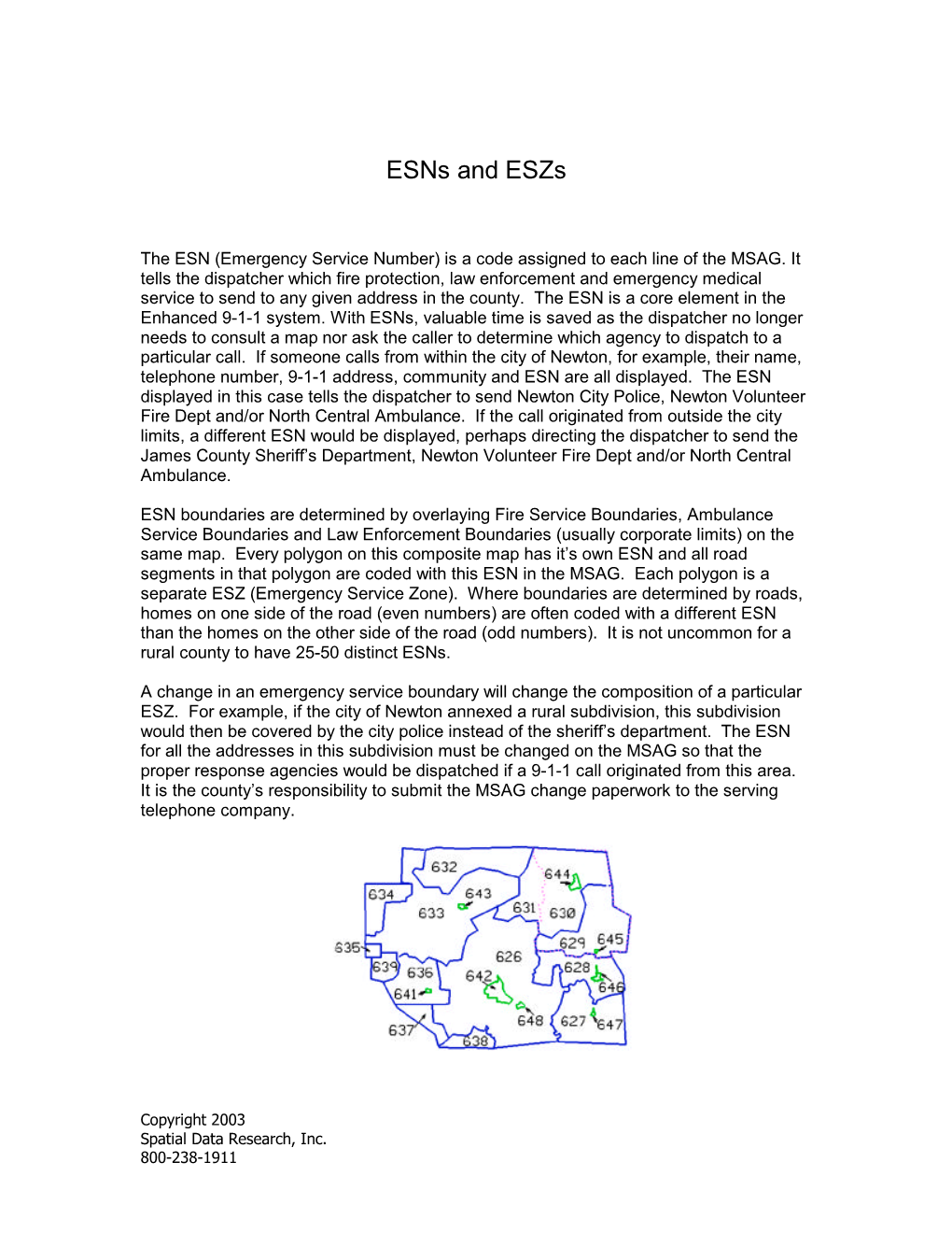 Esns and MSAG Boundaries Explained