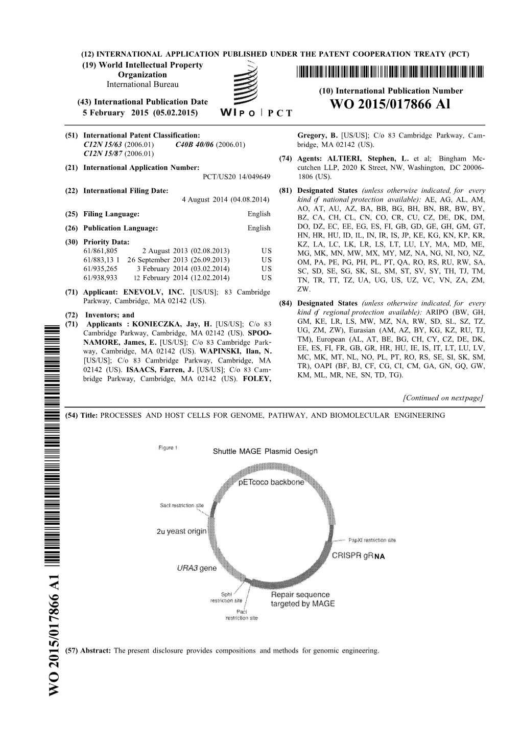 WO 2015/017866 Al 5 February 2015 (05.02.2015) P O P C T