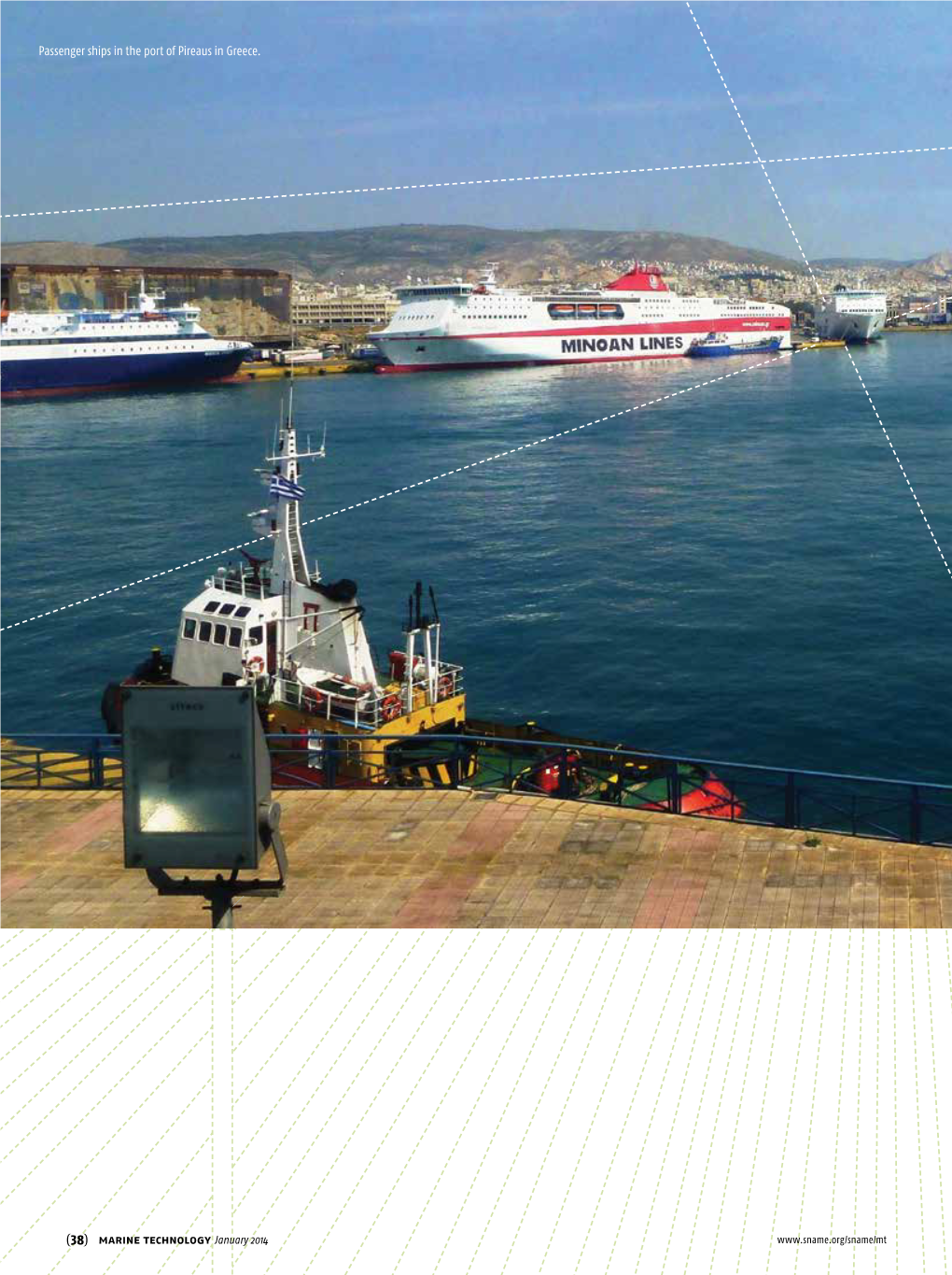 (38) Passenger Ships in the Port of Pireaus in Greece