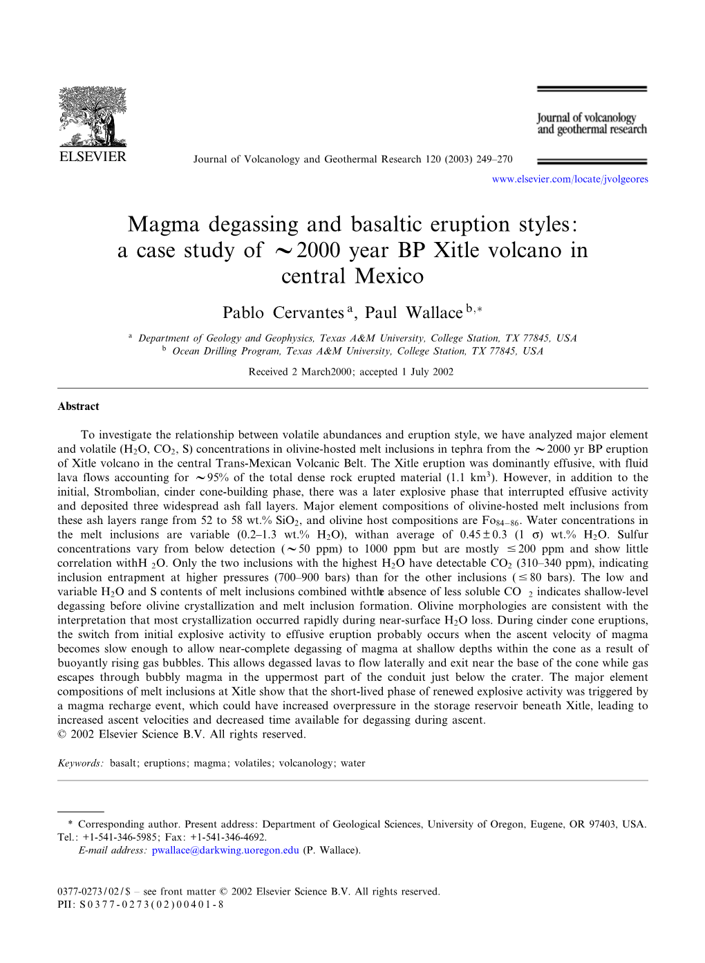 A Case Study of V2000 Year BP Xitle Volcano in Central Mexico