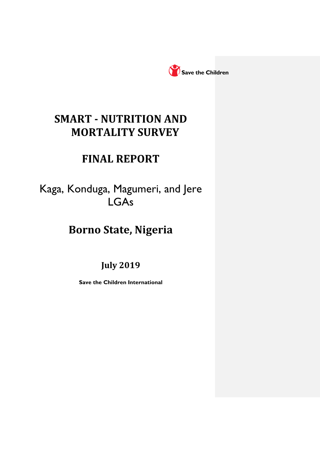 Smart - Nutrition and Mortality Survey