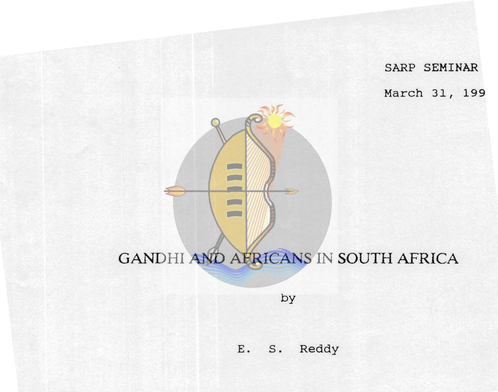 Gandhi and Africans in South Africa