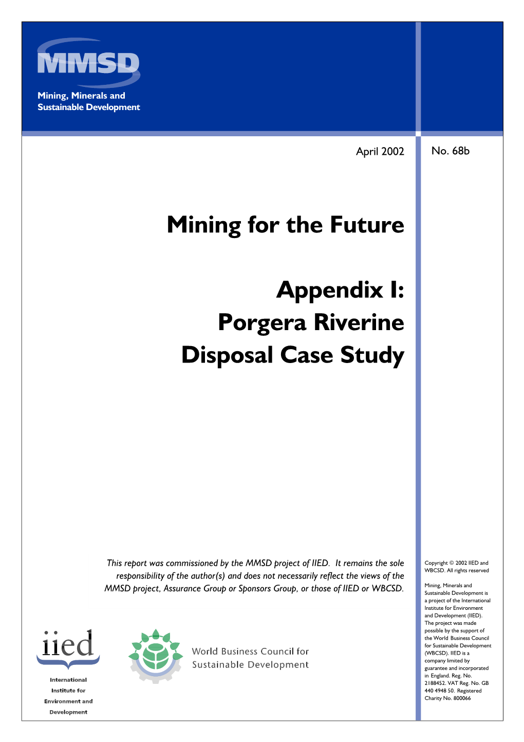 Porgera Riverine Disposal Case Study