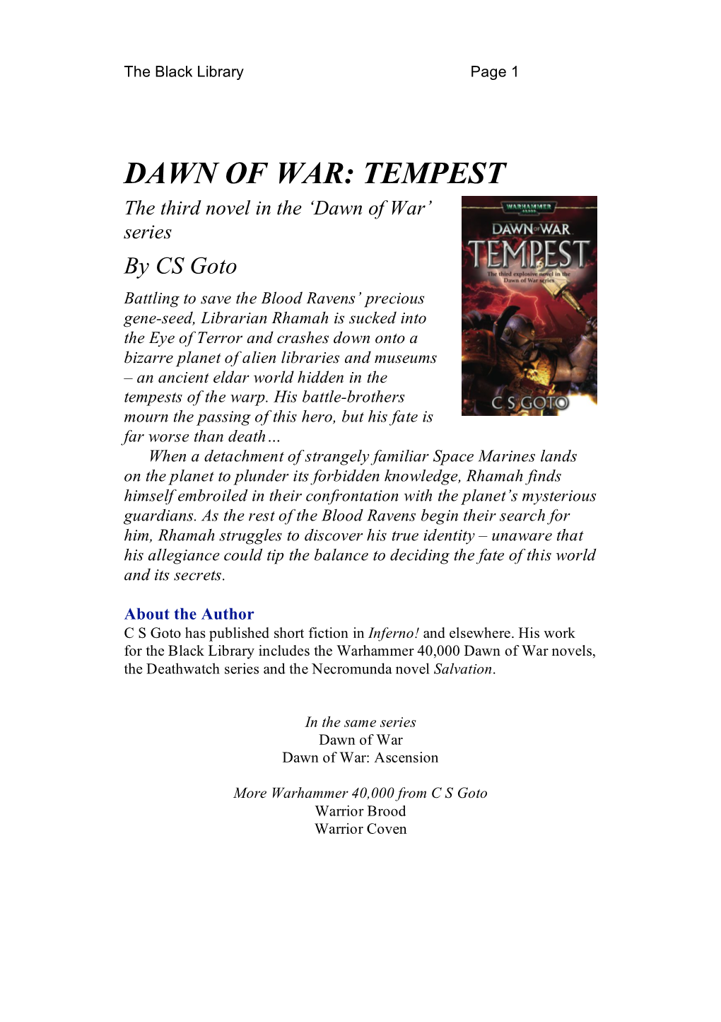 Dawn of War: Tempest