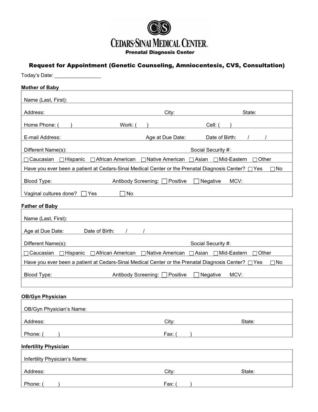 Request for Appointment Form (PDF)