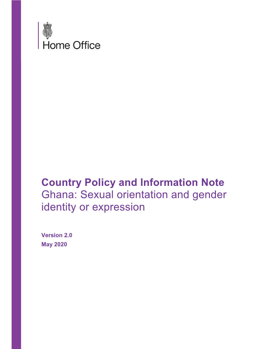Sexual Orientation and Gender Identity Or Expression, Ghana