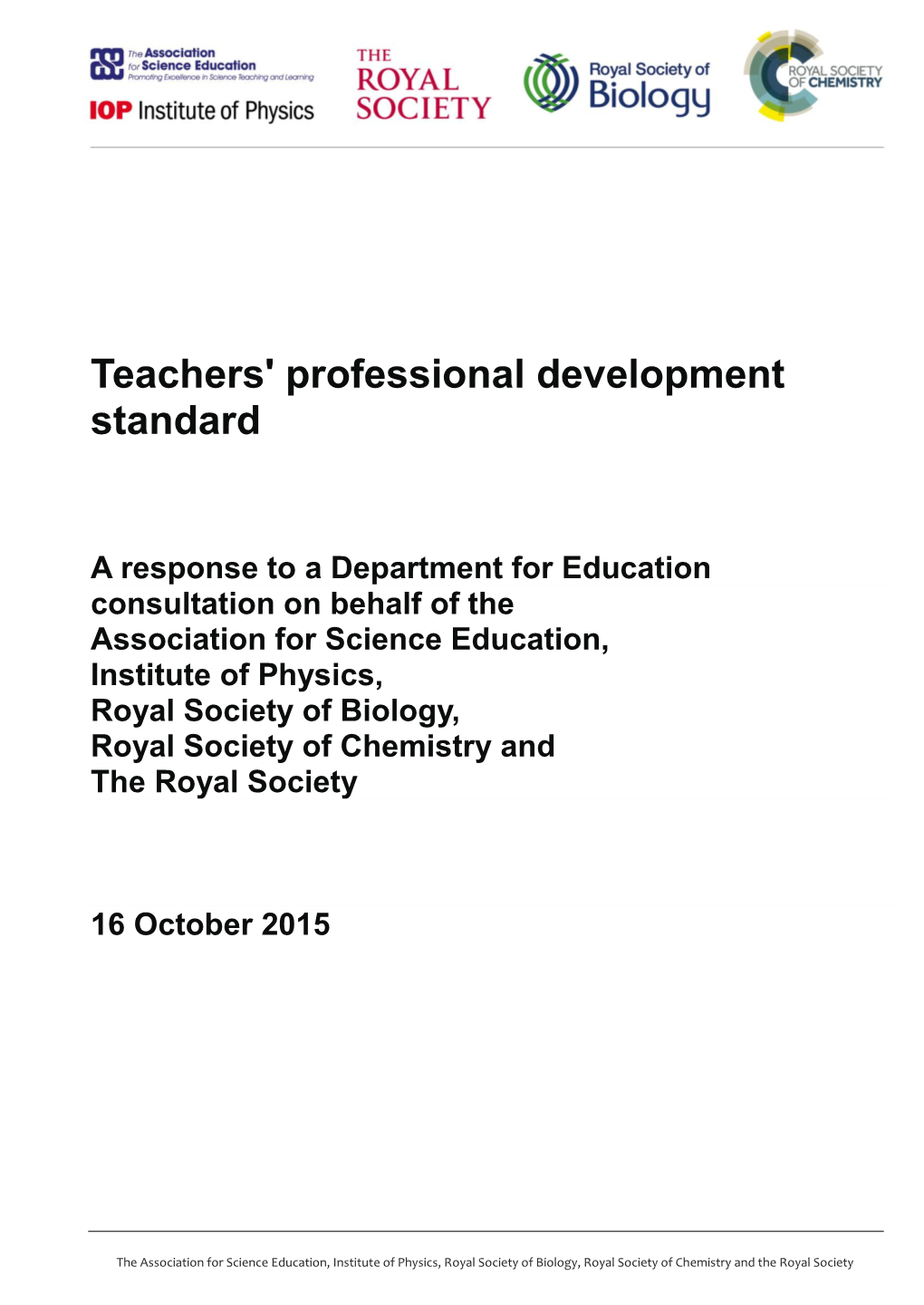 Teachers' Professional Development Standard