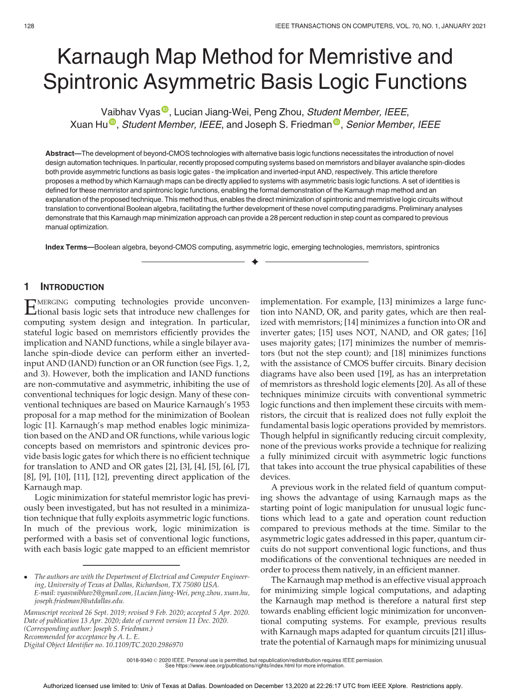 Karnaugh Map Method for Memristive and Spintronic Asymmetric Basis Logic Functions