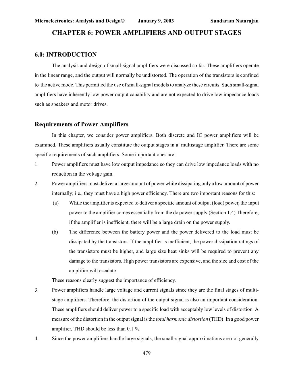 Chapter 6: Power Amplifiers and Output Stages