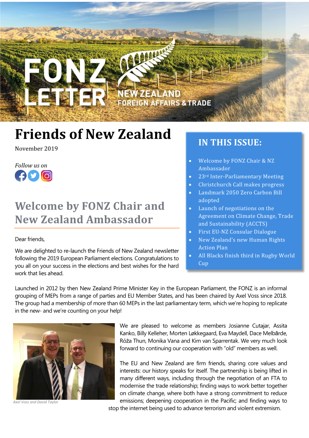 FONZLETTER November 2019