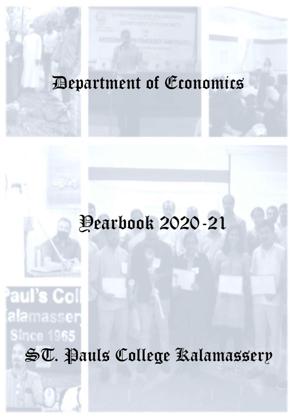 Content Page No 1. Department of Economics 1 2. Vision and Mission 1