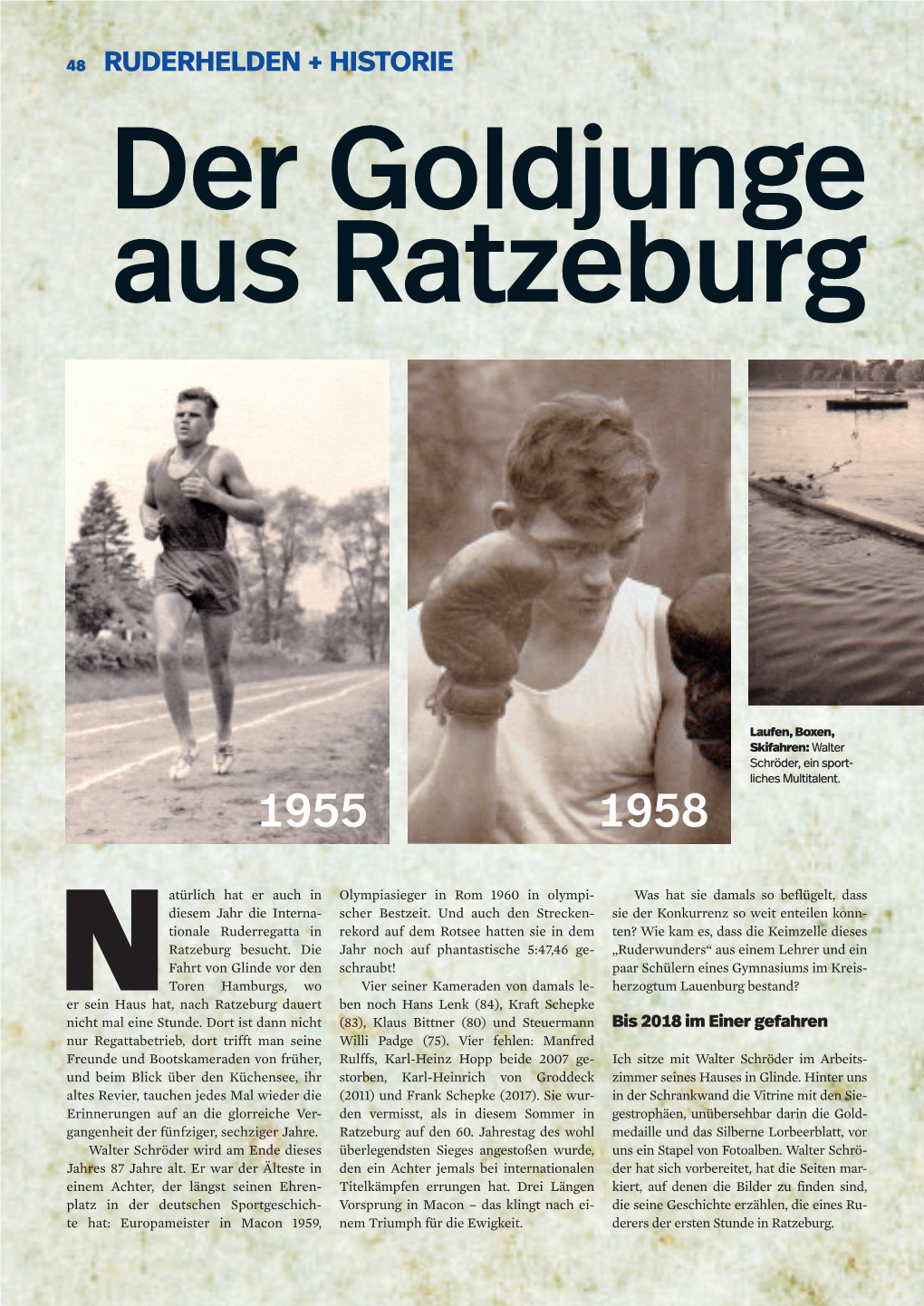 48 RUDERHELDEN + HISTORIE Der Goldjunge Aus Ratzeburg
