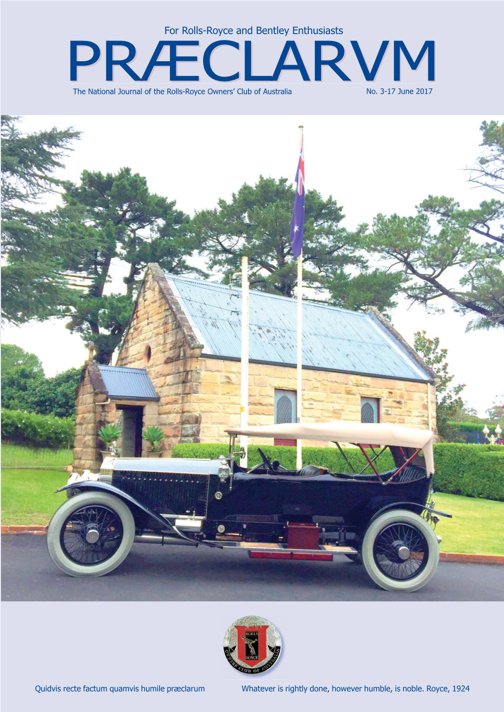 PRÆCLARVM the National Journal of the Rolls-Royce Owners’ Club of Australia No