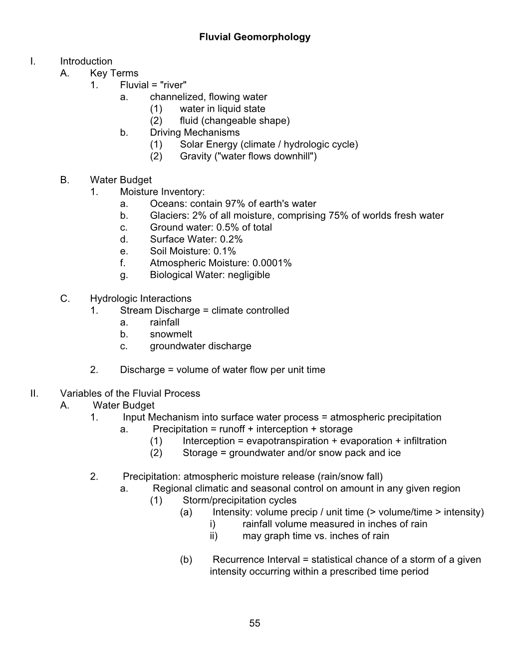 Fluvial Geomorphology