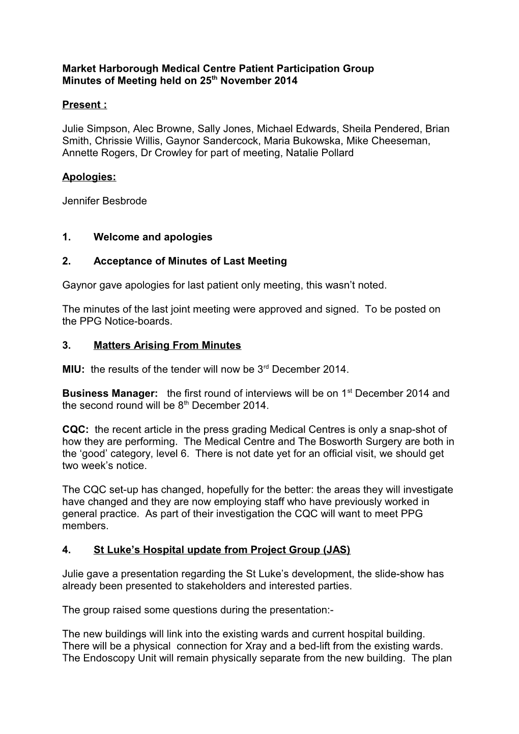 Market Harborough Medical Centre Patient Participation Group s1