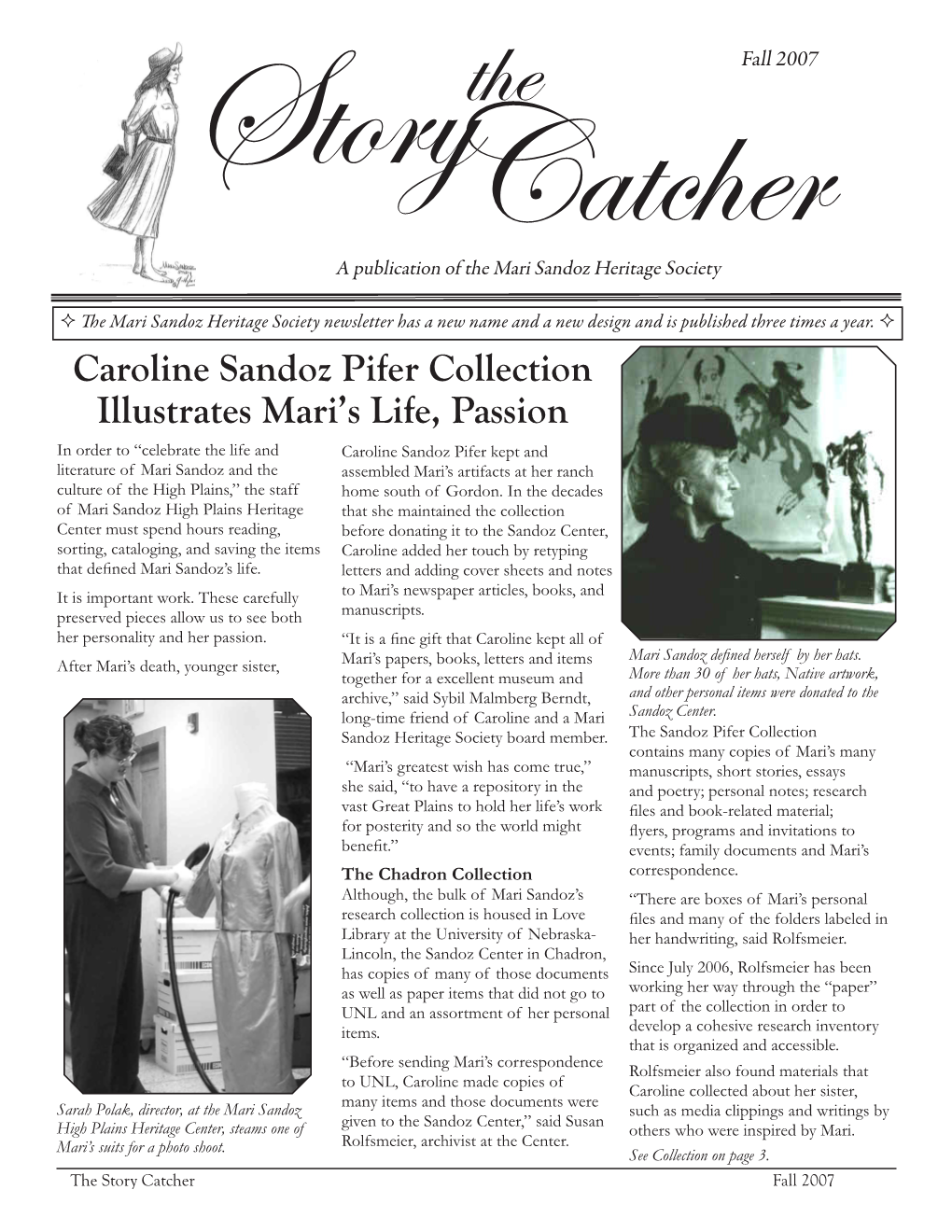 Caroline Sandoz Pifer Collection Illustrates Mari's Life, Passion