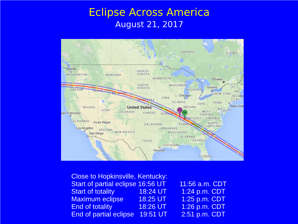 Eclipse Across America August 21, 2017