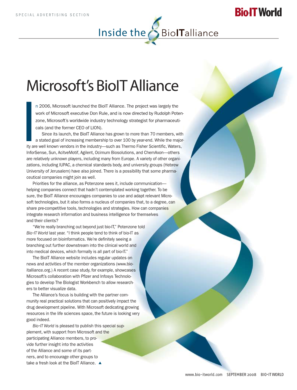 Microsoft's Bioit Alliance