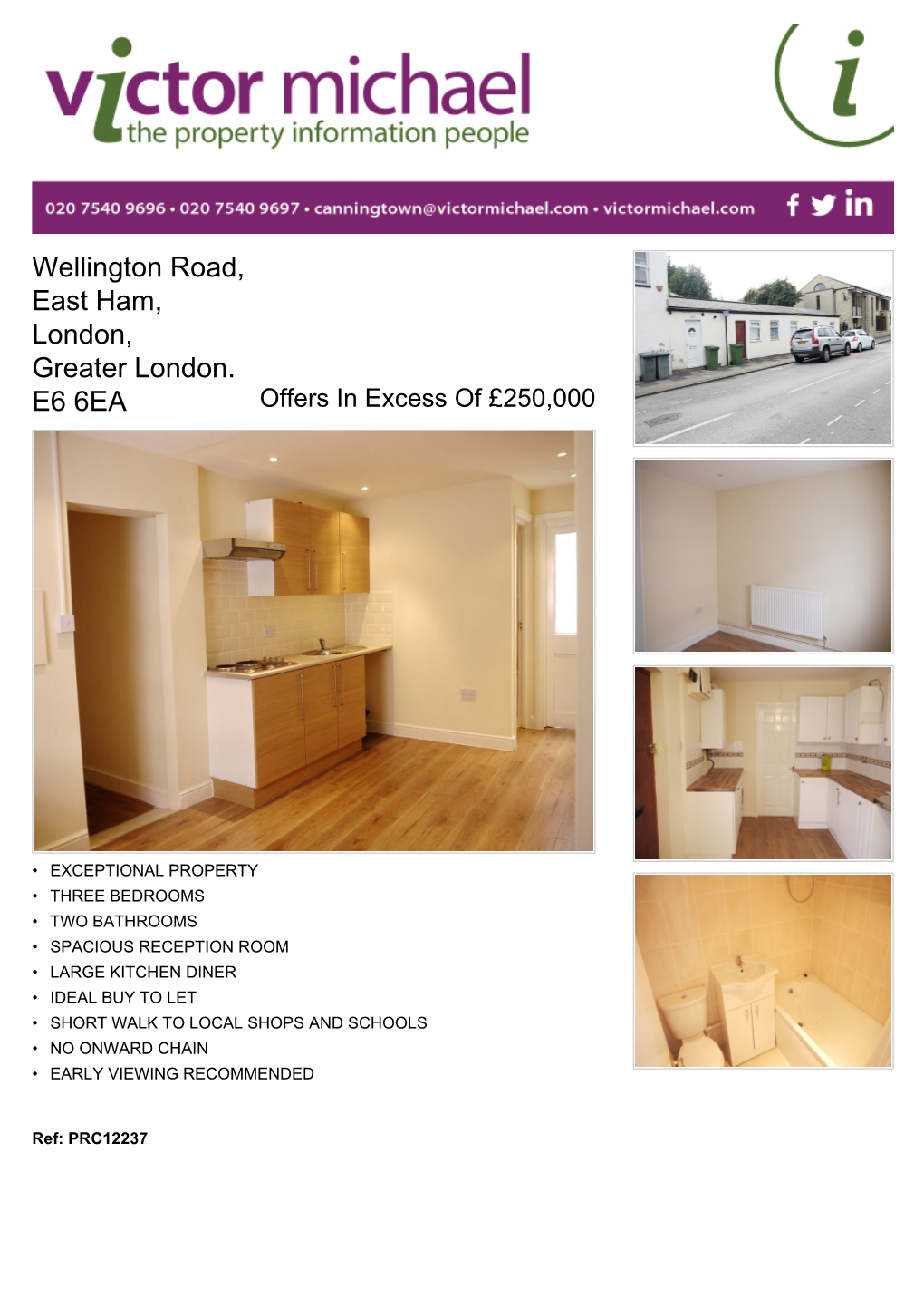 Wellington Road, East Ham, London, Greater London. E6 6EA Offers in Excess of £250,000