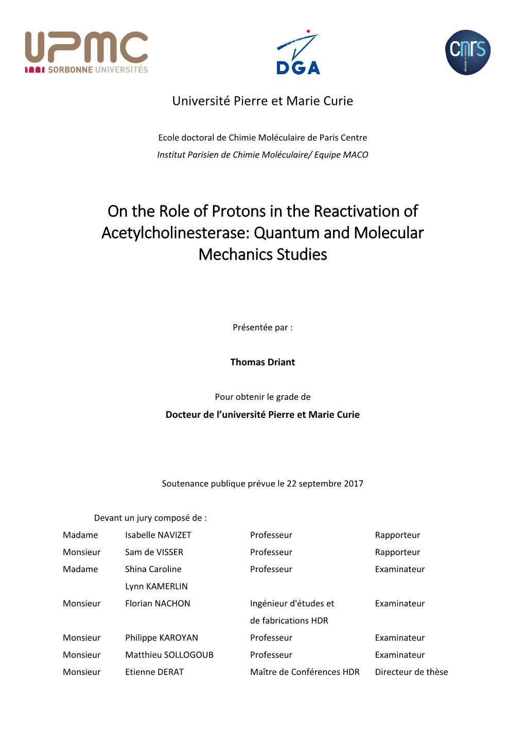 On the Role of Protons in the Reactivation of Acetylcholinesterase: Quantum and Molecular Mechanics Studies