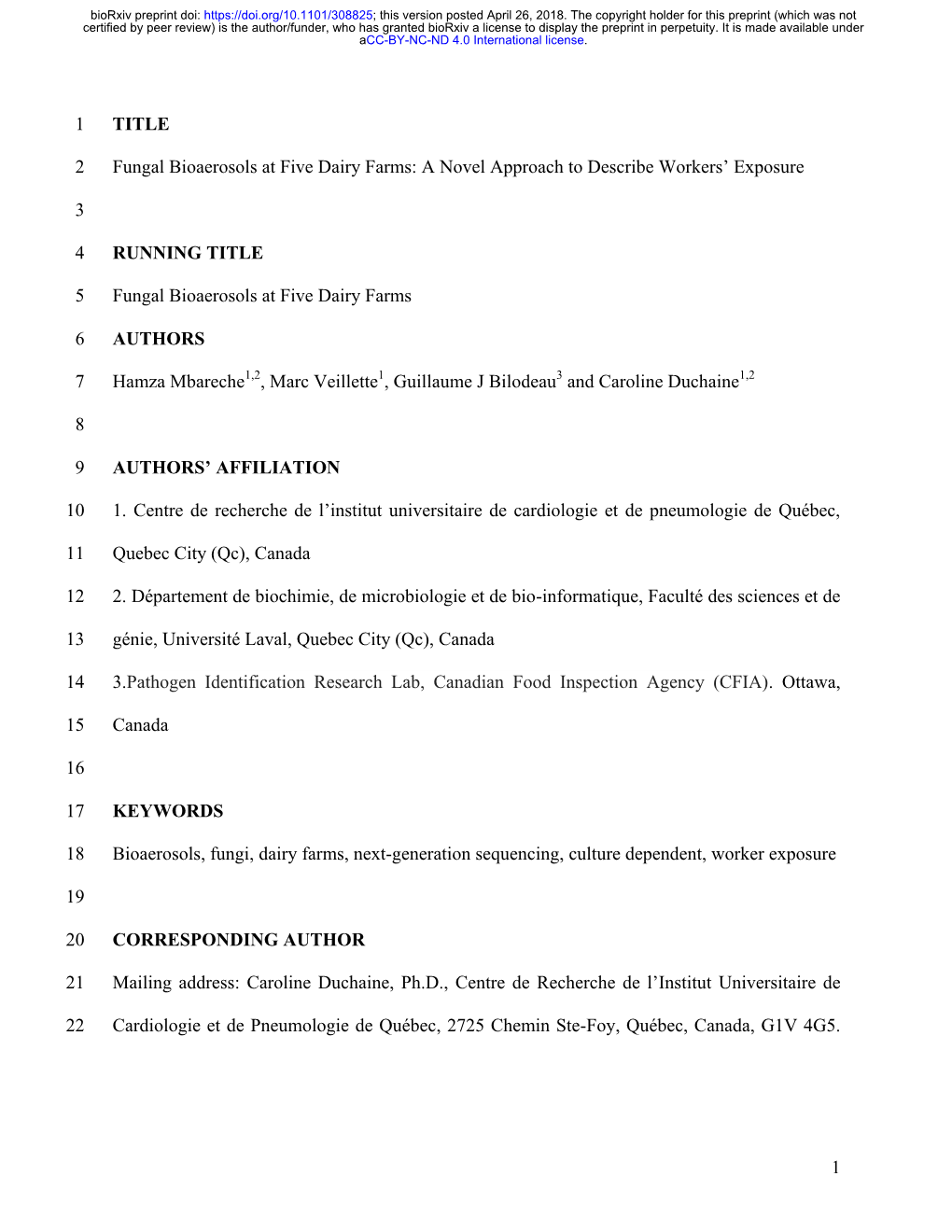 Fungal Bioaerosols at Five Dairy Farms: a Novel Approach to Describe Workers’ Exposure