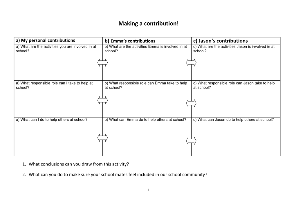 Lesson 5 Activity 2 - Making a Contribution