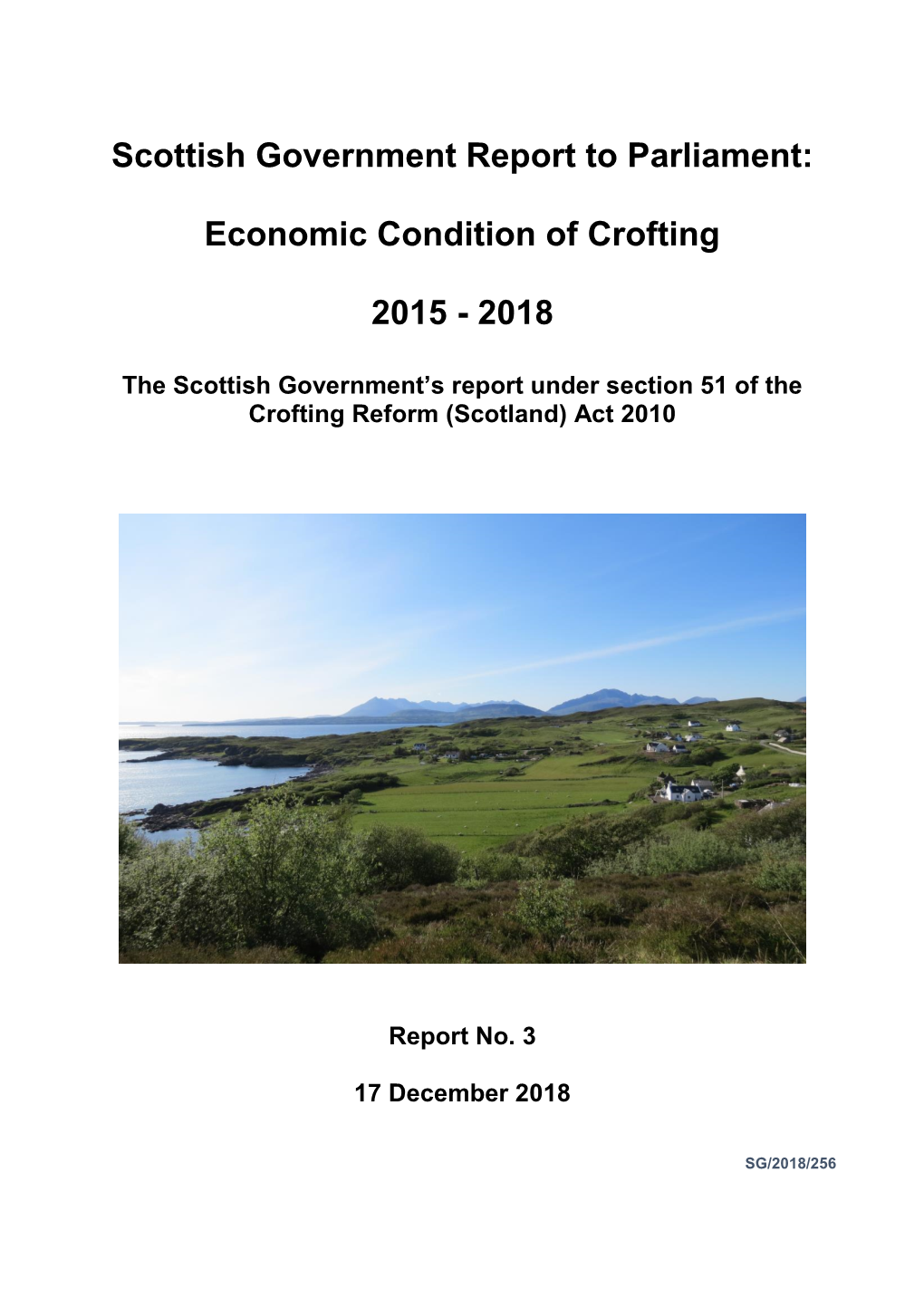 Economic Condition of Crofting 2015